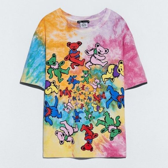 ZARA X GRATEFUL DEAD PRODUCTIONS TIE DYE T-SHIRT - Picture 1 of 3